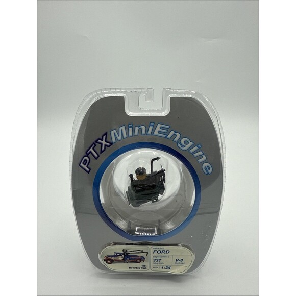 PTX MINI ENGINE 1934 FORD BB-157 TOW TRUCK 1:24 337 CUBIC INCH V-8 FLAT HEAD - Picture 1 of 11